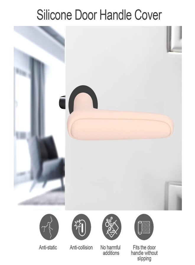 زيروديس غطاء مقبض باب من السيليكون، واقي مقبض باب آمن للأطفال، مضاد للصدمات ومضاد للكهرباء الساكنة، غطاء واقٍ لمقبض الباب للأطفال الرضع من الجنسين (بيج) - Image 2